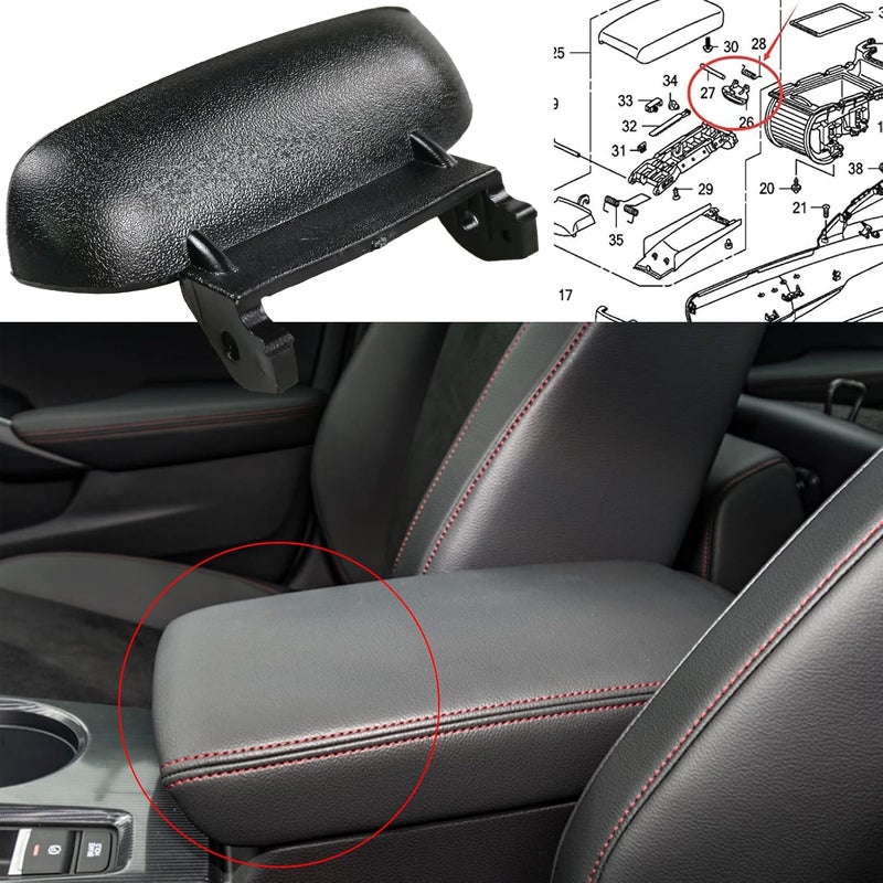 GaeaAuto Armrest Cover Lid Lock Center Console Latch and Spring & Pin for Honda Civic 2006-2011 Replace 83451-SNA-A01ZA - Image 4